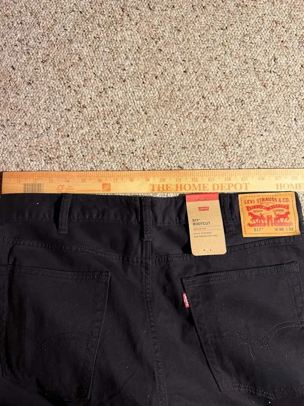 Levi's 517 Bootcut Jeans Black 36x32